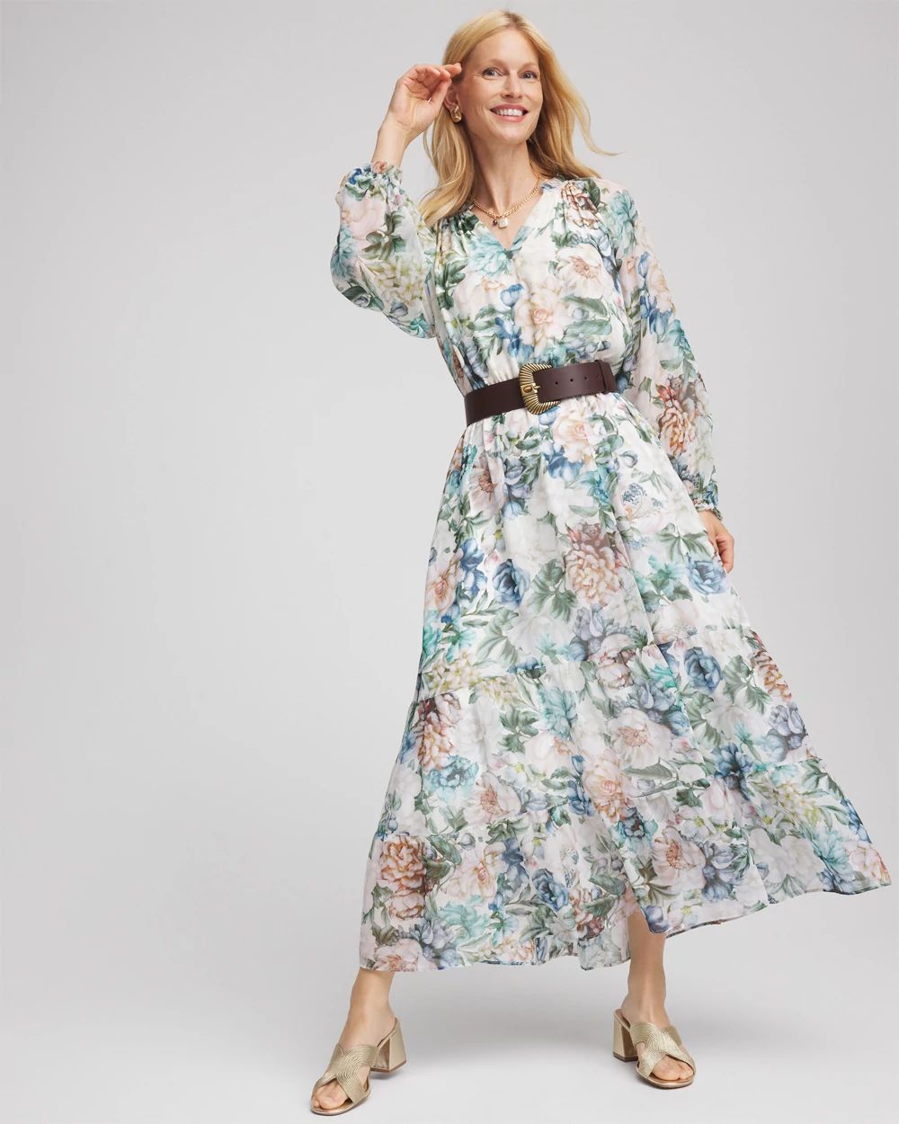 Georgette Tie-Front Maxi Dress | Chico's